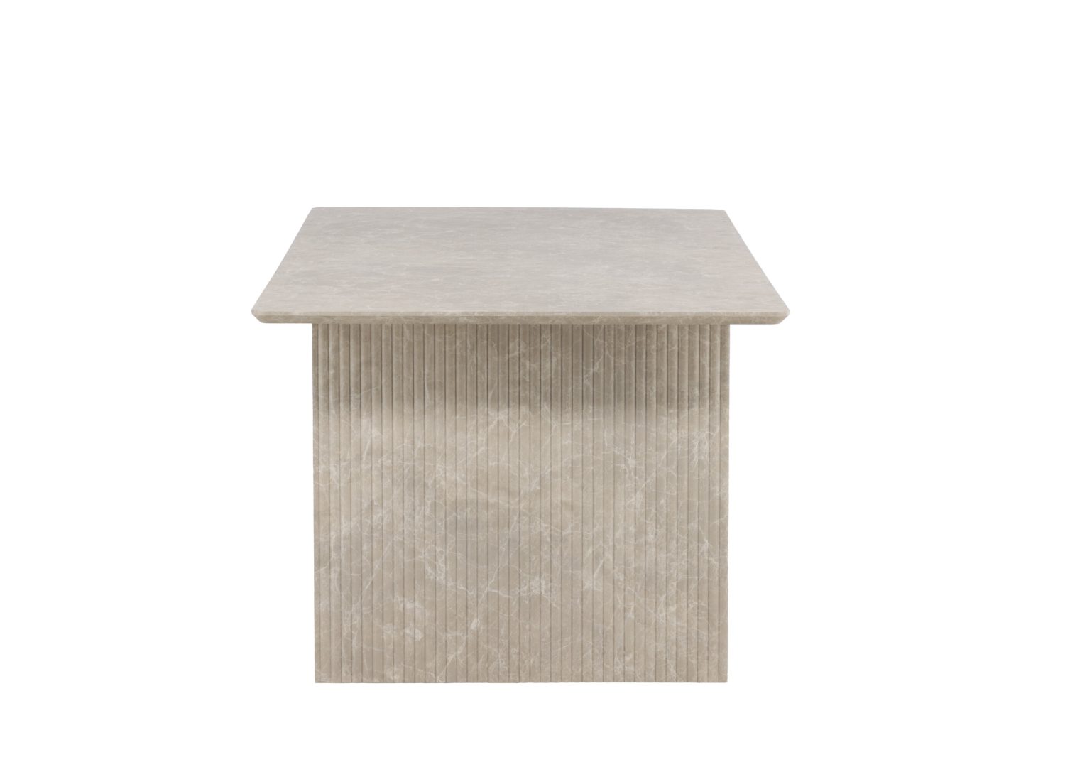 Détail de la table de repas Vail beige
