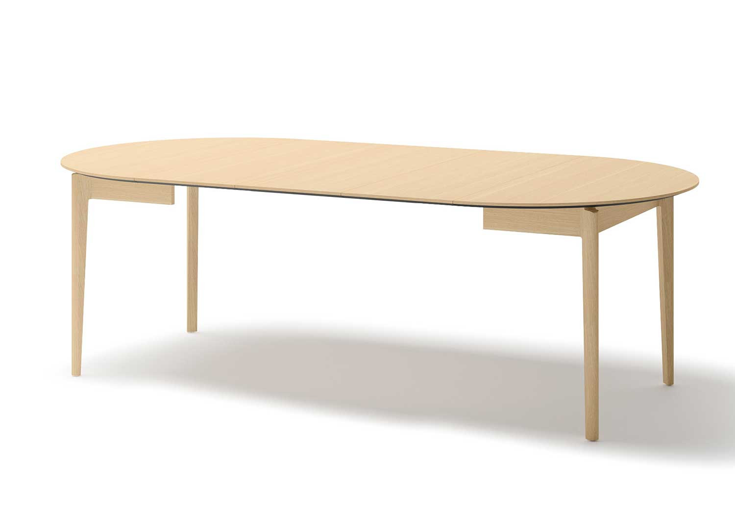 Table ronde 120 cm extensible bois chêne clair Kubo