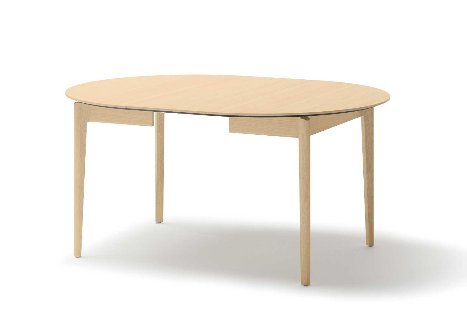 Table ronde 120 cm extensible bois chêne clair Kubo