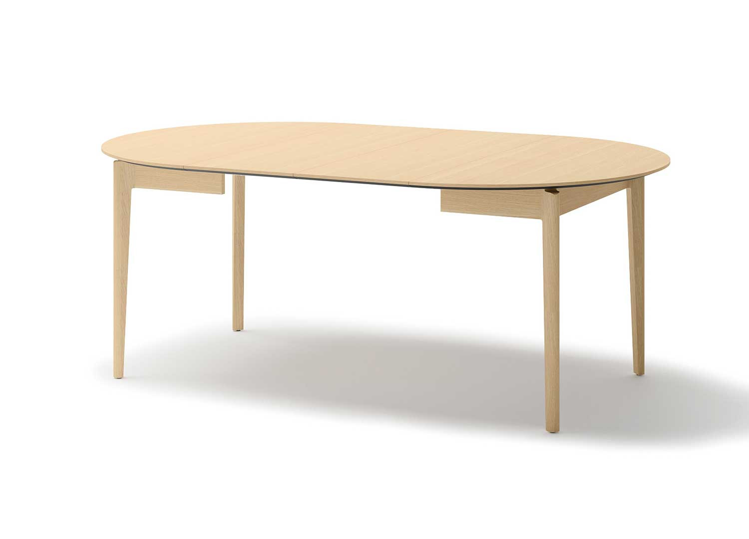 Table ronde 120 cm extensible bois chêne clair Kubo