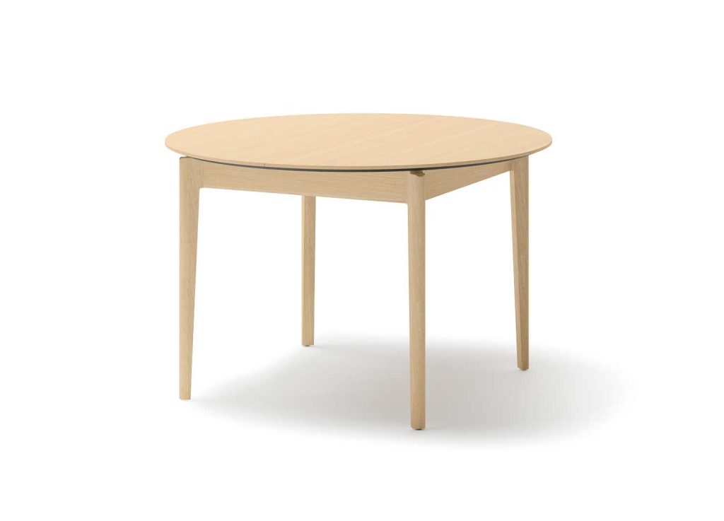 Table ronde 120 cm extensible bois chêne clair Kubo