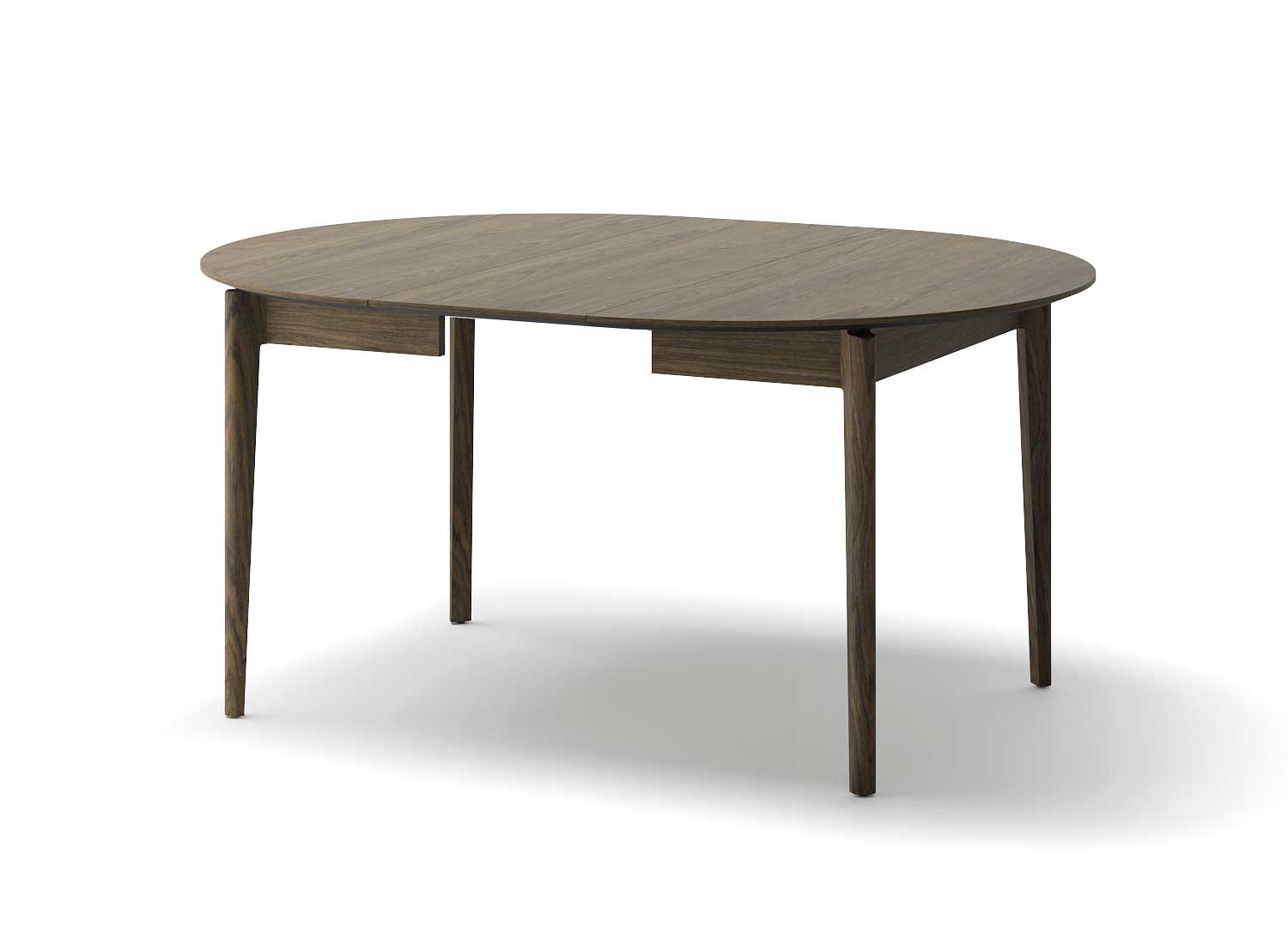 Table ronde 120 cm extensible bois chêne foncé Kubo