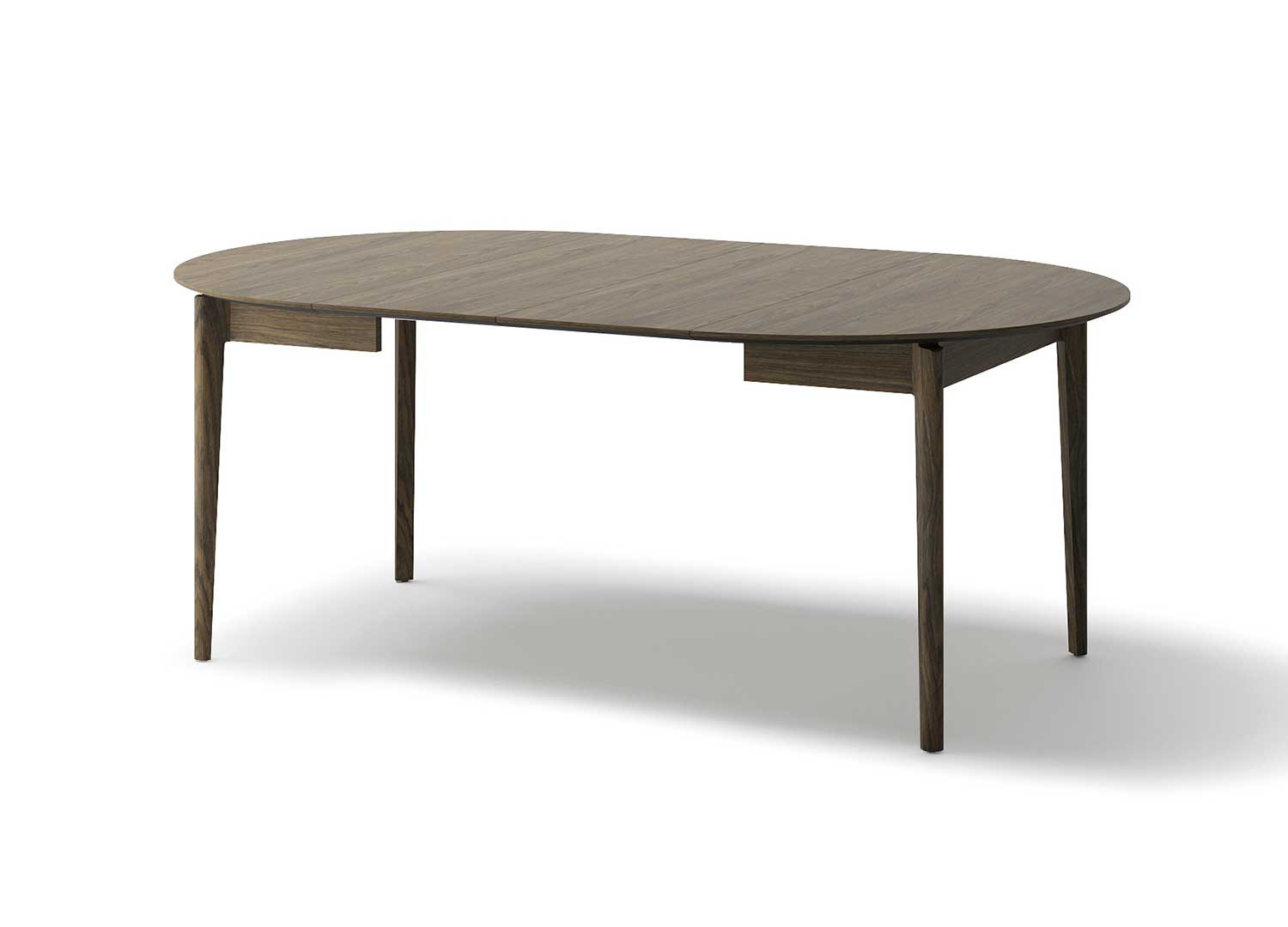 Table ronde 120 cm extensible bois chêne foncé Kubo