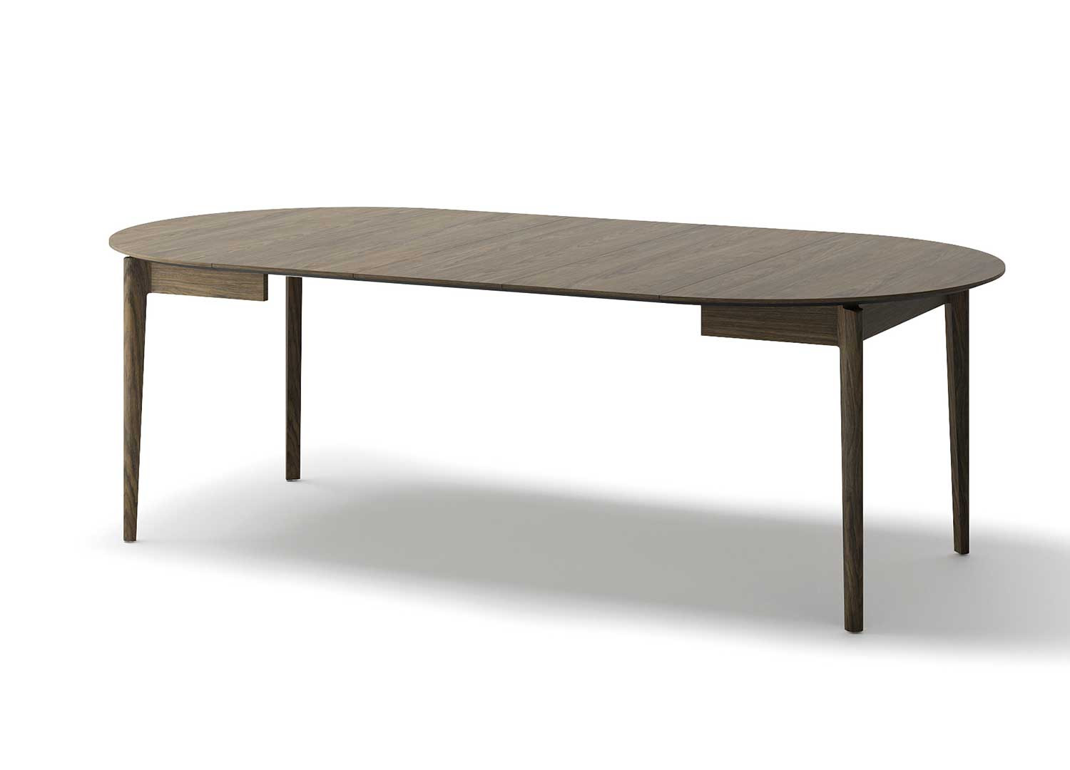 Table ronde 120 cm extensible bois chêne foncé Kubo