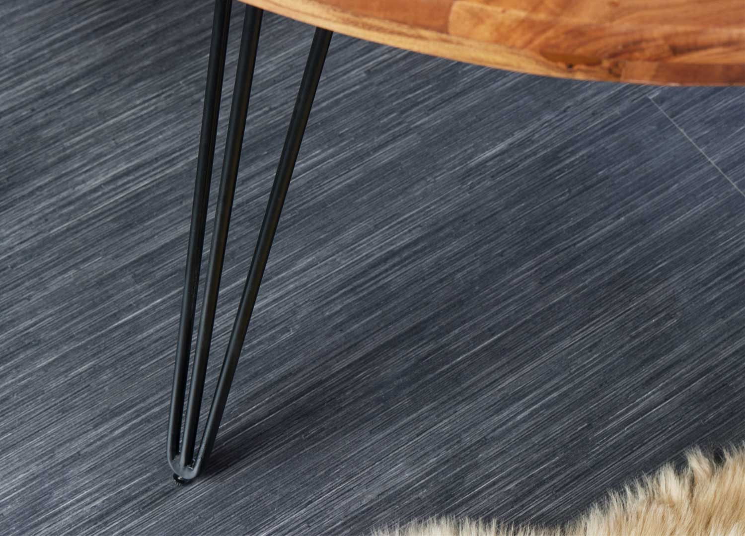 Table ronde 5 personnes 120 cm bois d'acacia