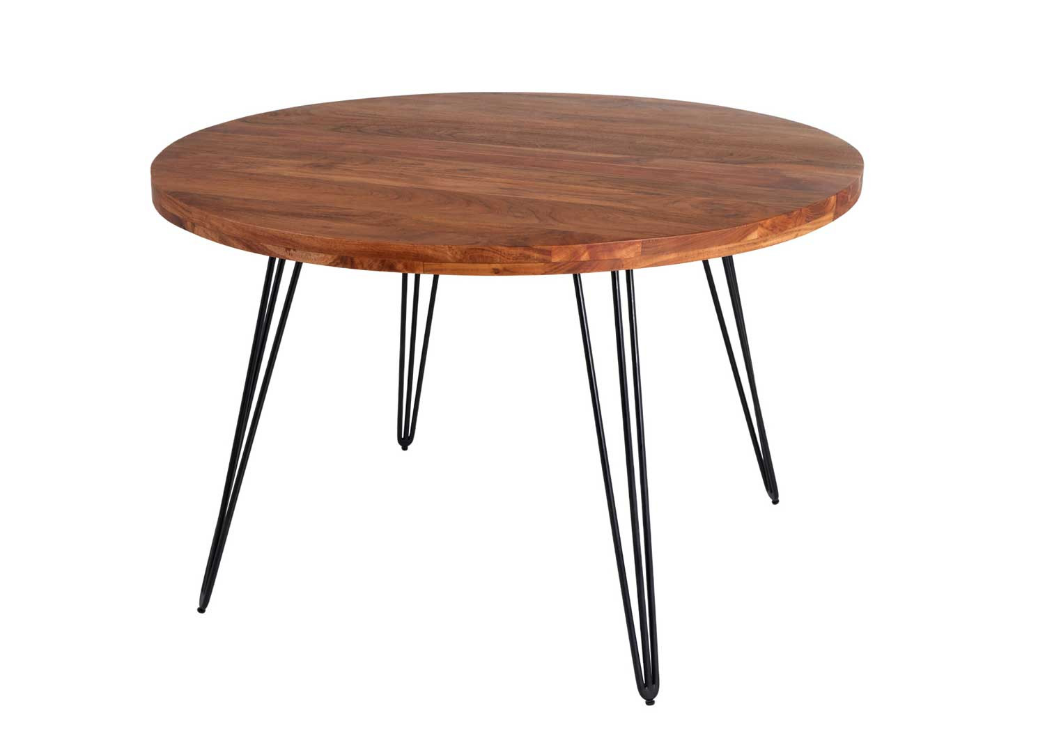 Table ronde 5 personnes 120 cm bois d'acacia