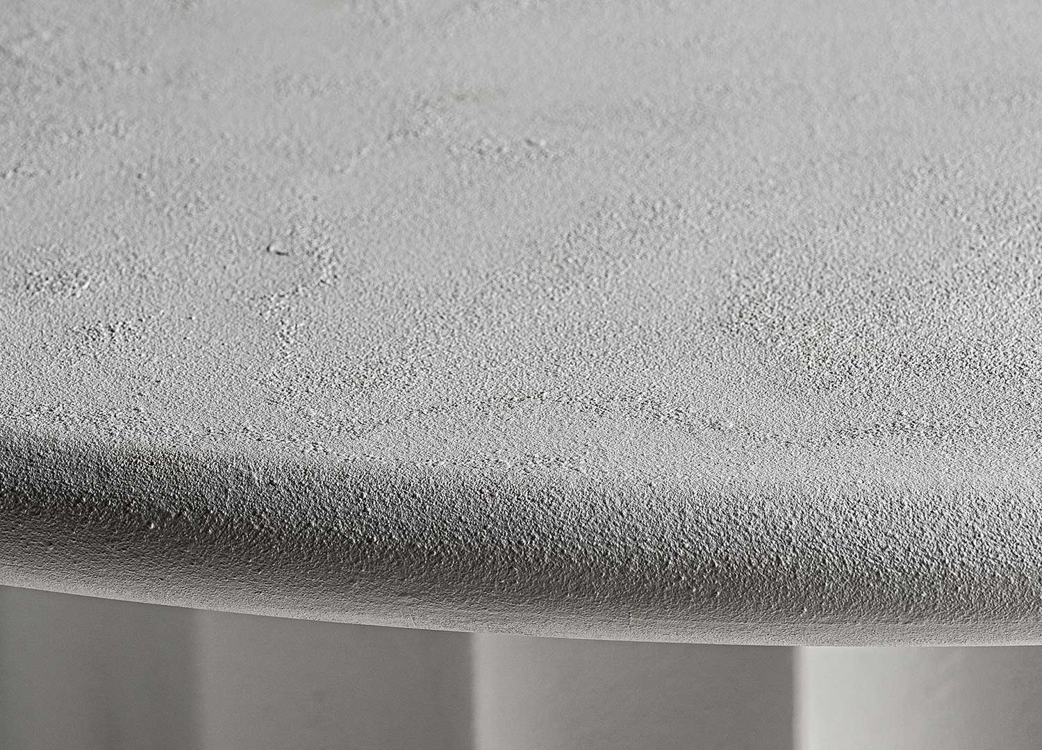 Table ronde en résine blanche 120 cm Lumina