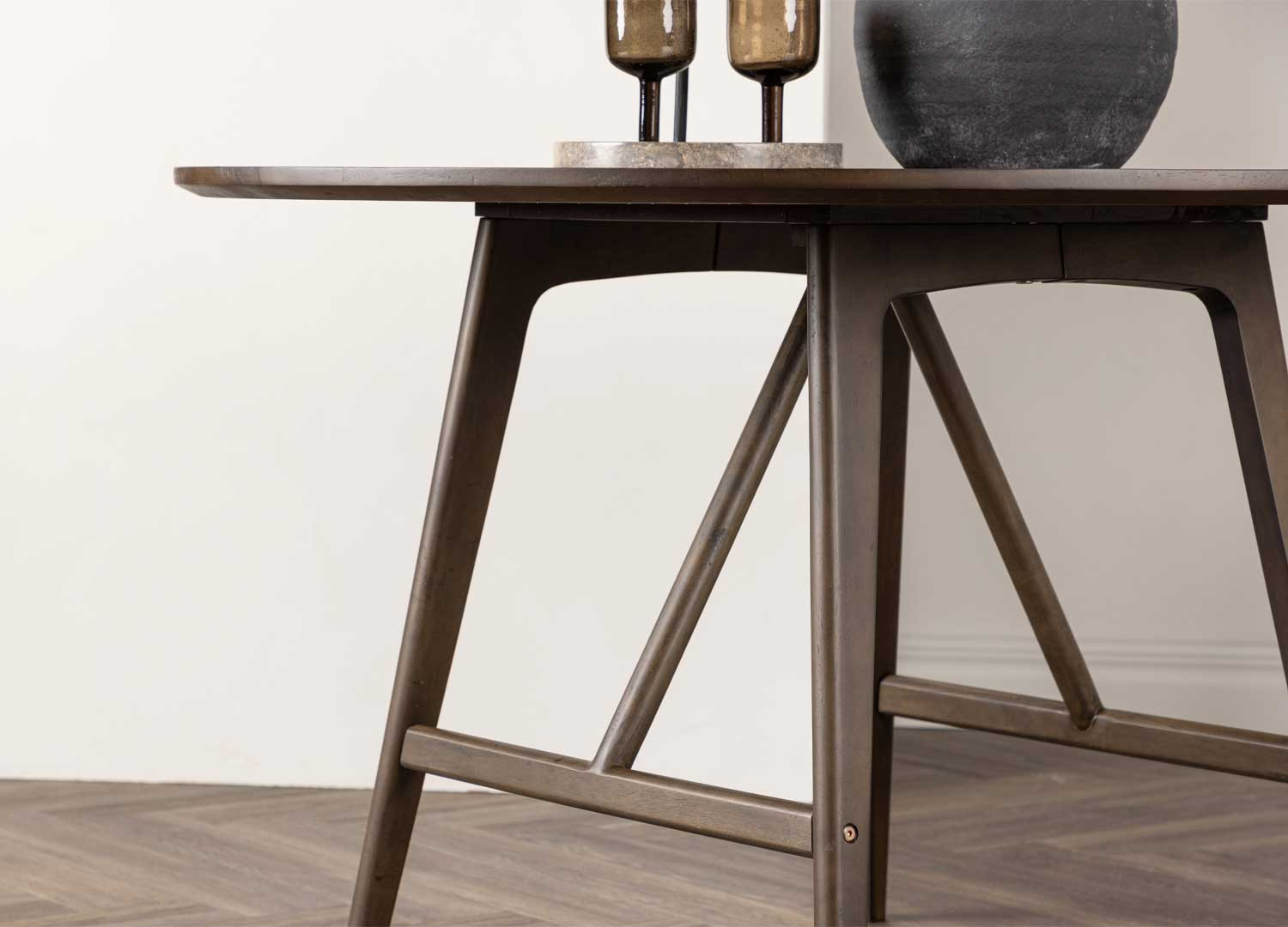 Table ronde marron foncé 100 cm