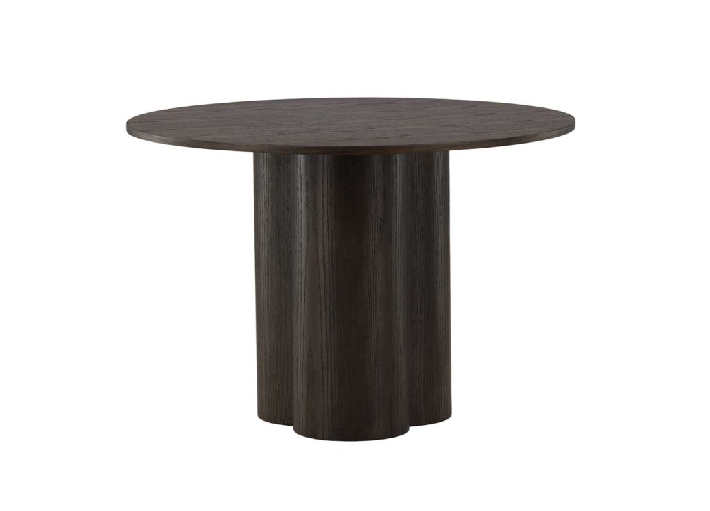 Table ronde en bois 110 cm avec pied central