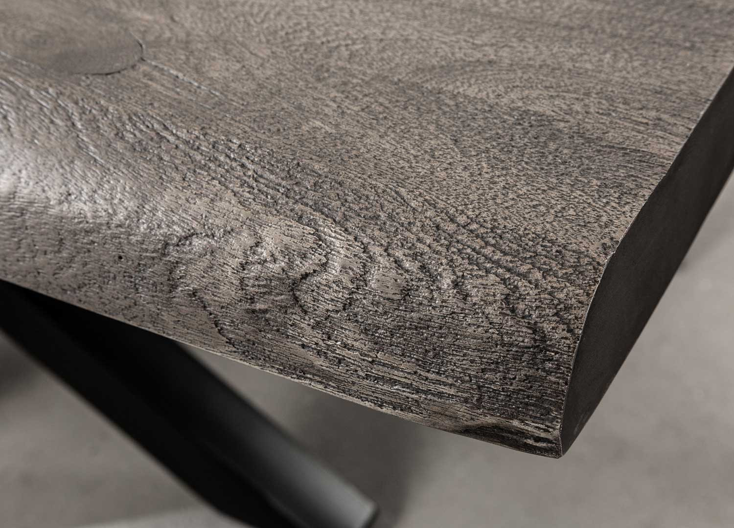 Table salle à manger 2m bois d'acacia gris