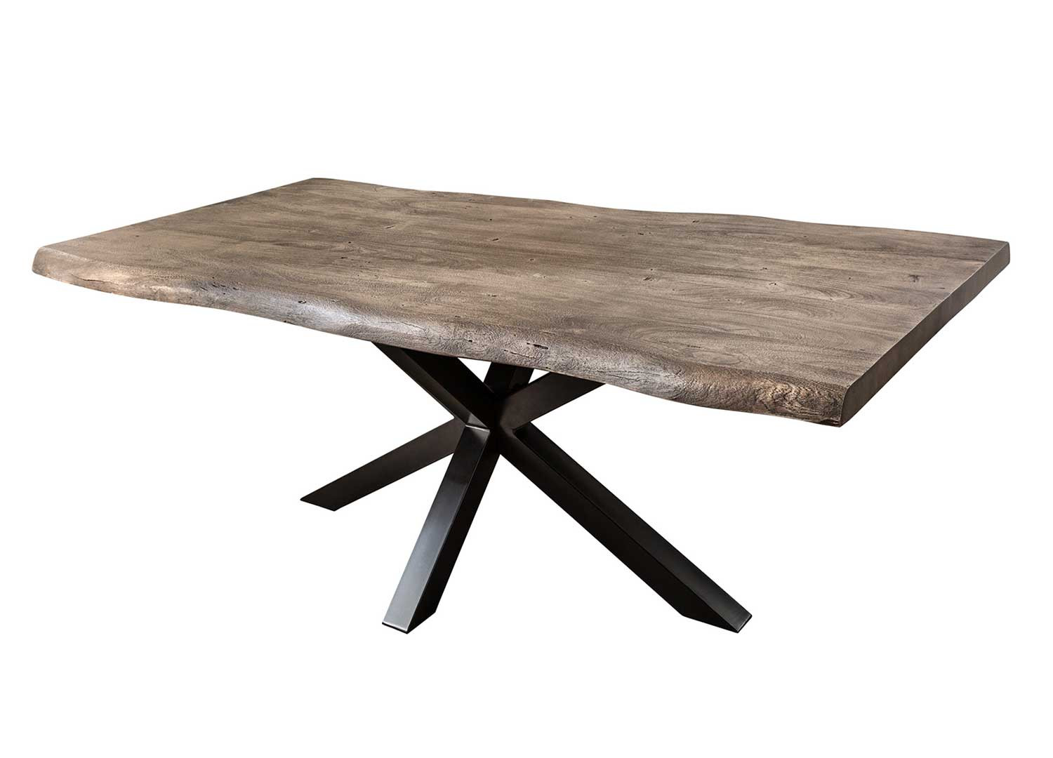 Table salle à manger 2m bois d'acacia gris
