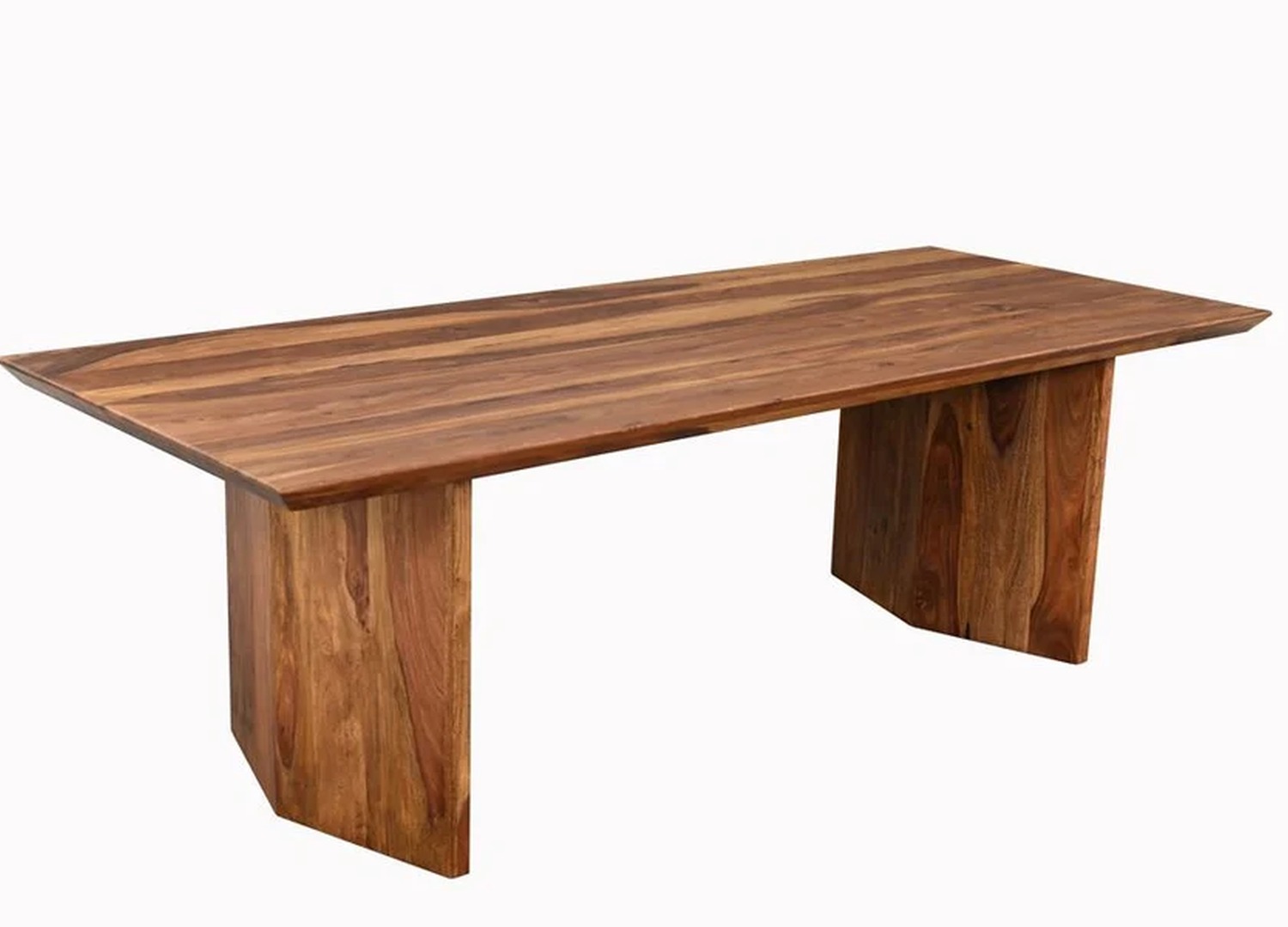 Table à manger Sélorin 240 cm en sheesham massif sur fond blanc