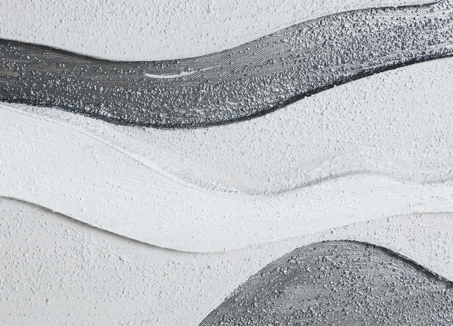 Tableau mural contemporain sur toile blanc et gris 80x100 cm