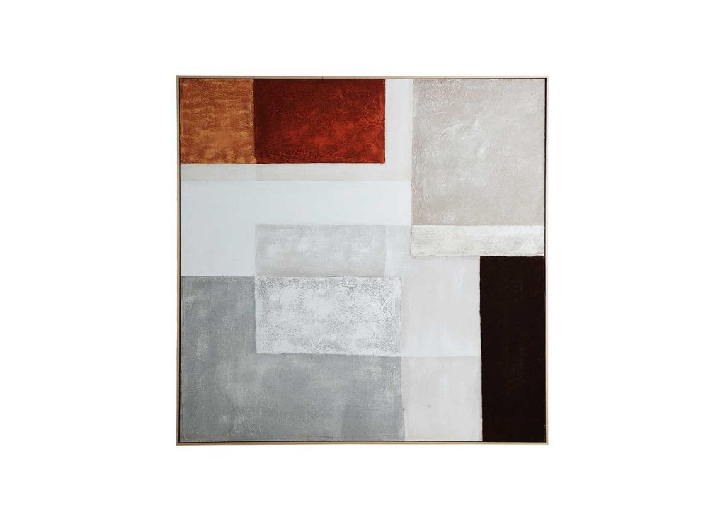 Tableau mural décoratif toile colorée style abstrait 140x140 cm