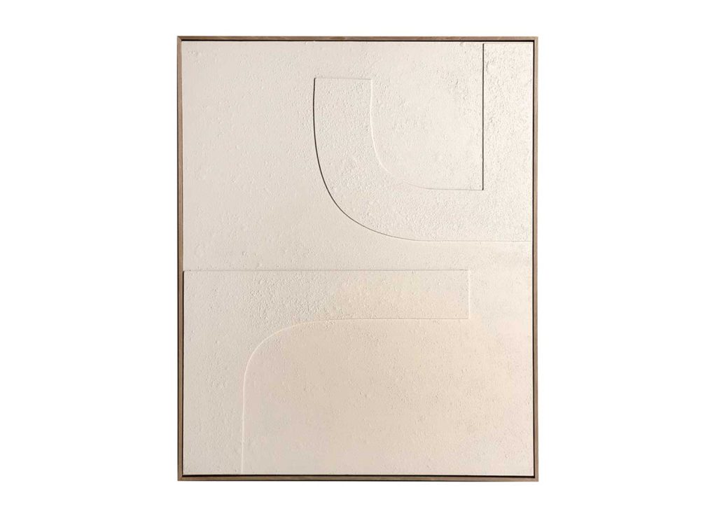 Tableau mural minimaliste blanc cassé 80x100 cm