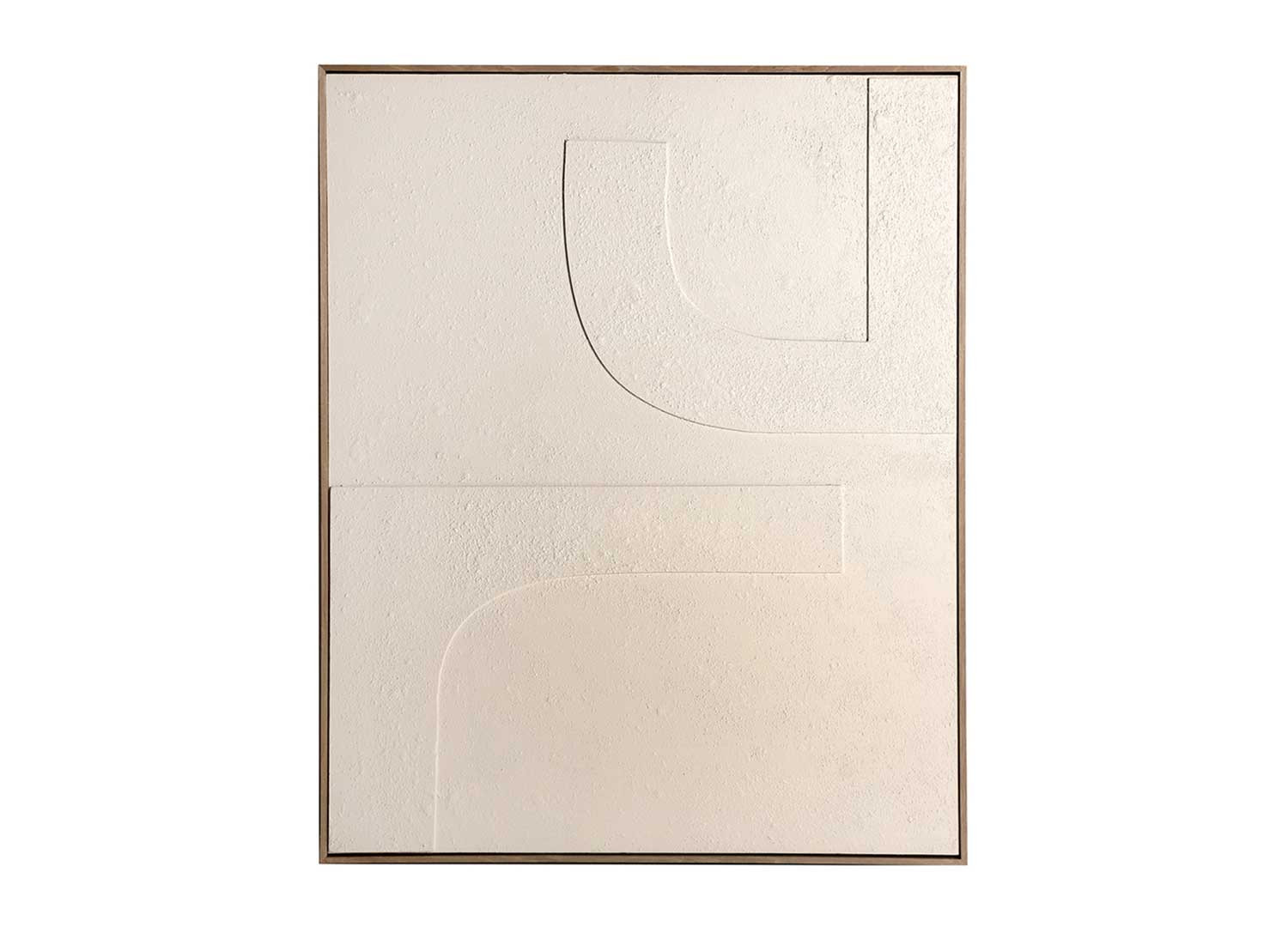 Tableau mural minimaliste blanc cassé 80x100 cm