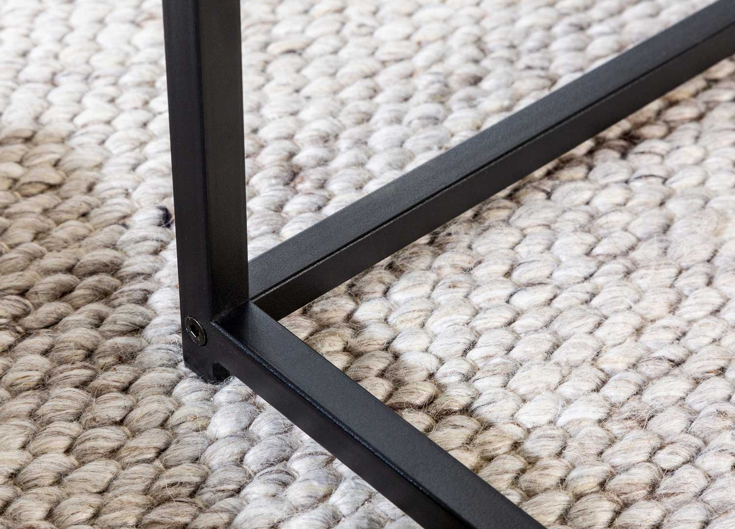 Tables d'appoint carrées frêne foncé et métal
