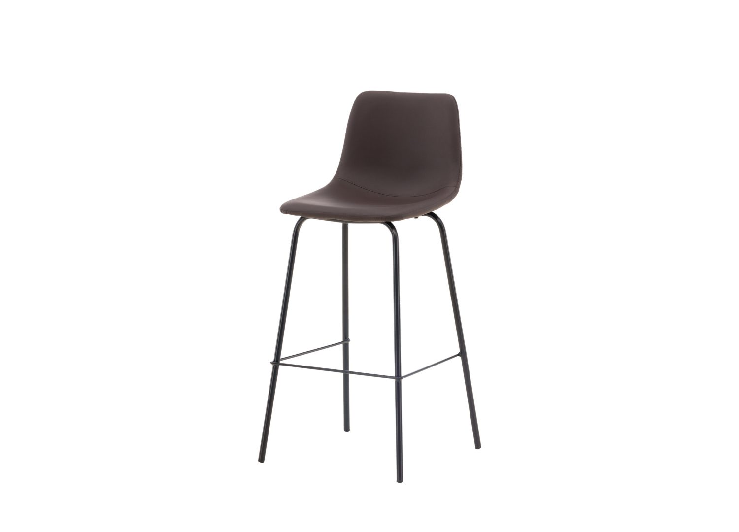 Détail de l'assise du tabouret de bar Alexi marron