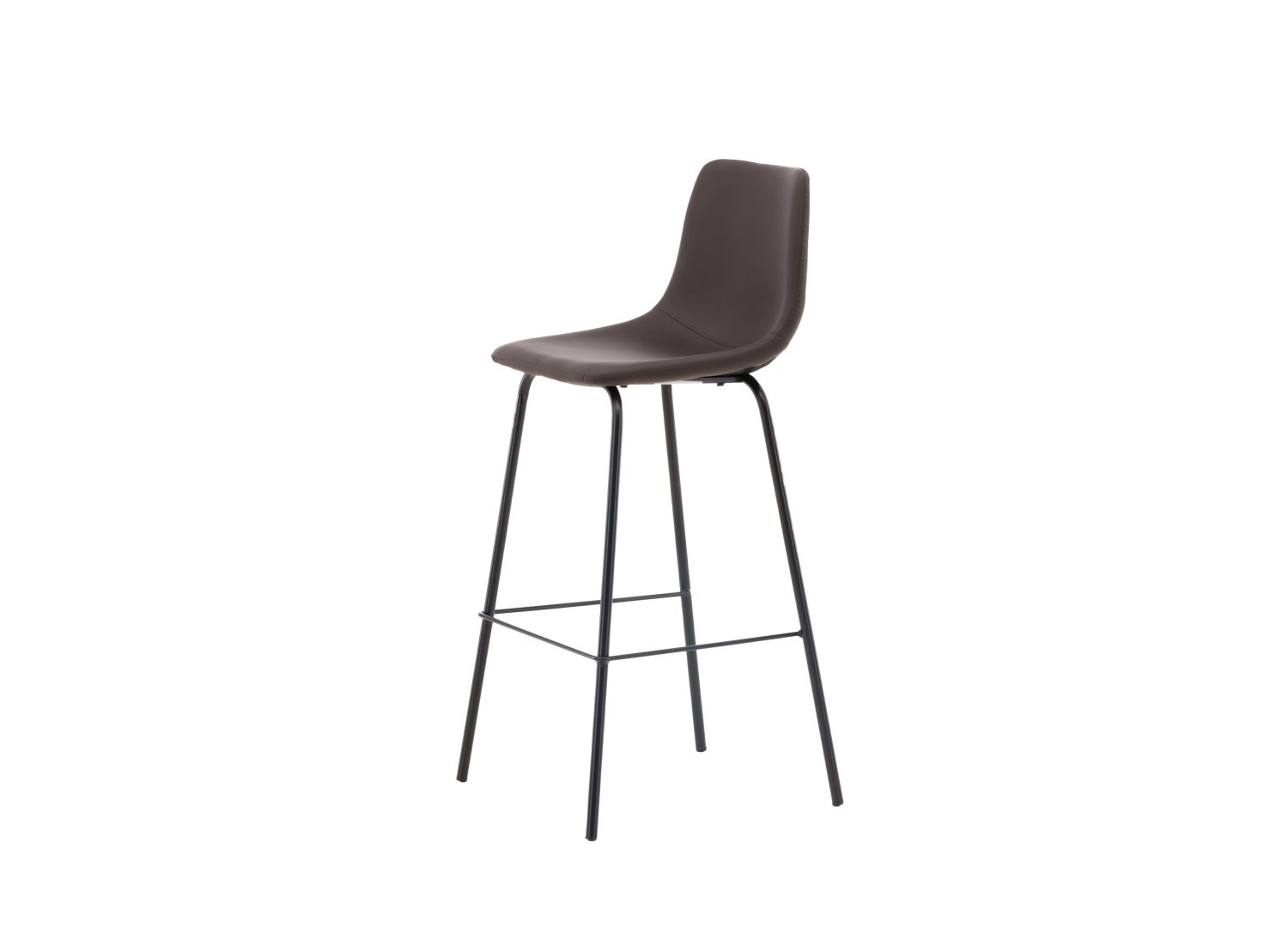 Vue produit du tabouret de bar Alexi marron