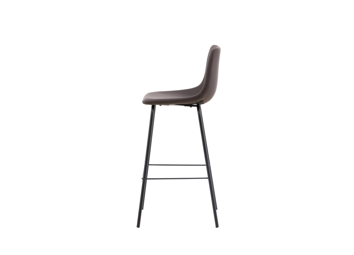Détail du piètement et du repose-pieds du tabouret Alexi