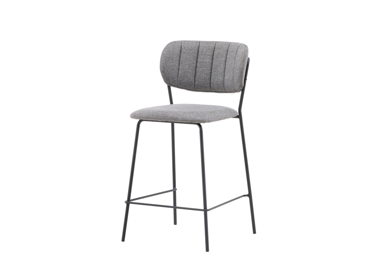 Détail de l'assise du tabouret de bar Bell gris