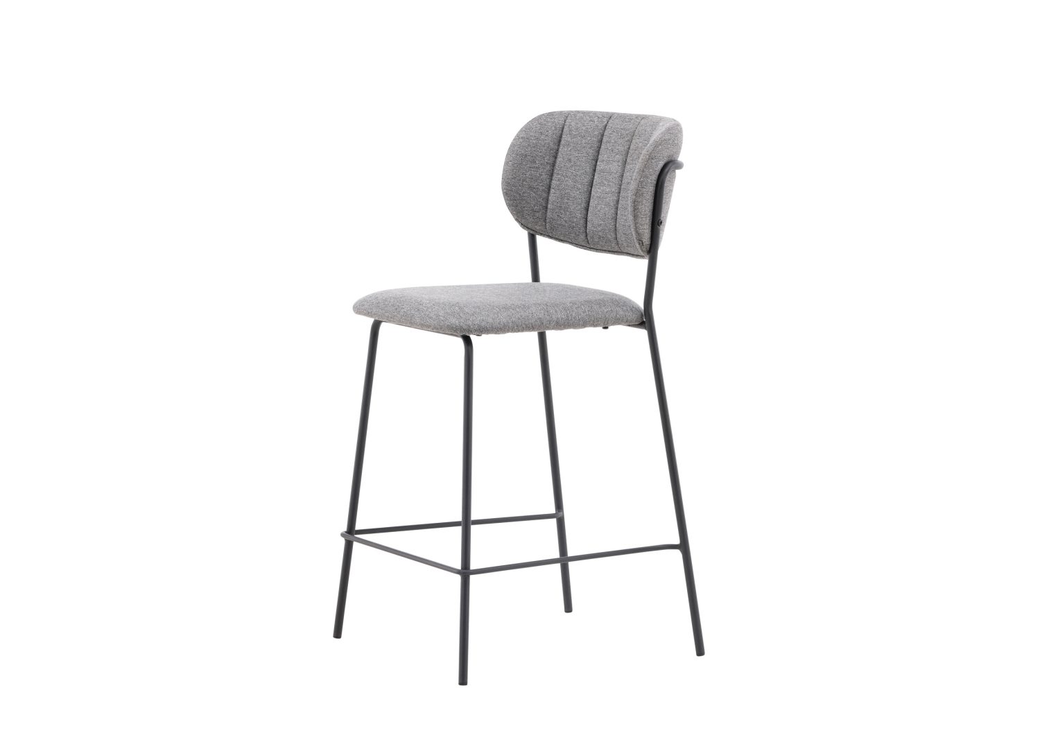 Vue produit du tabouret de bar Bell gris