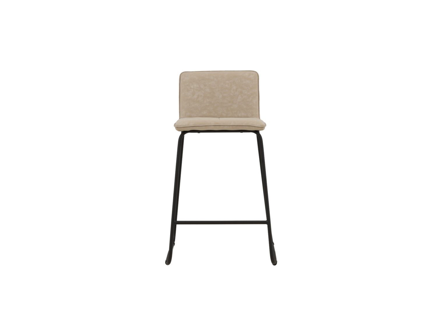 Lot de 2 tabourets de bar Bisbee microfibre beige assise 65 cm vu sous un autre angle