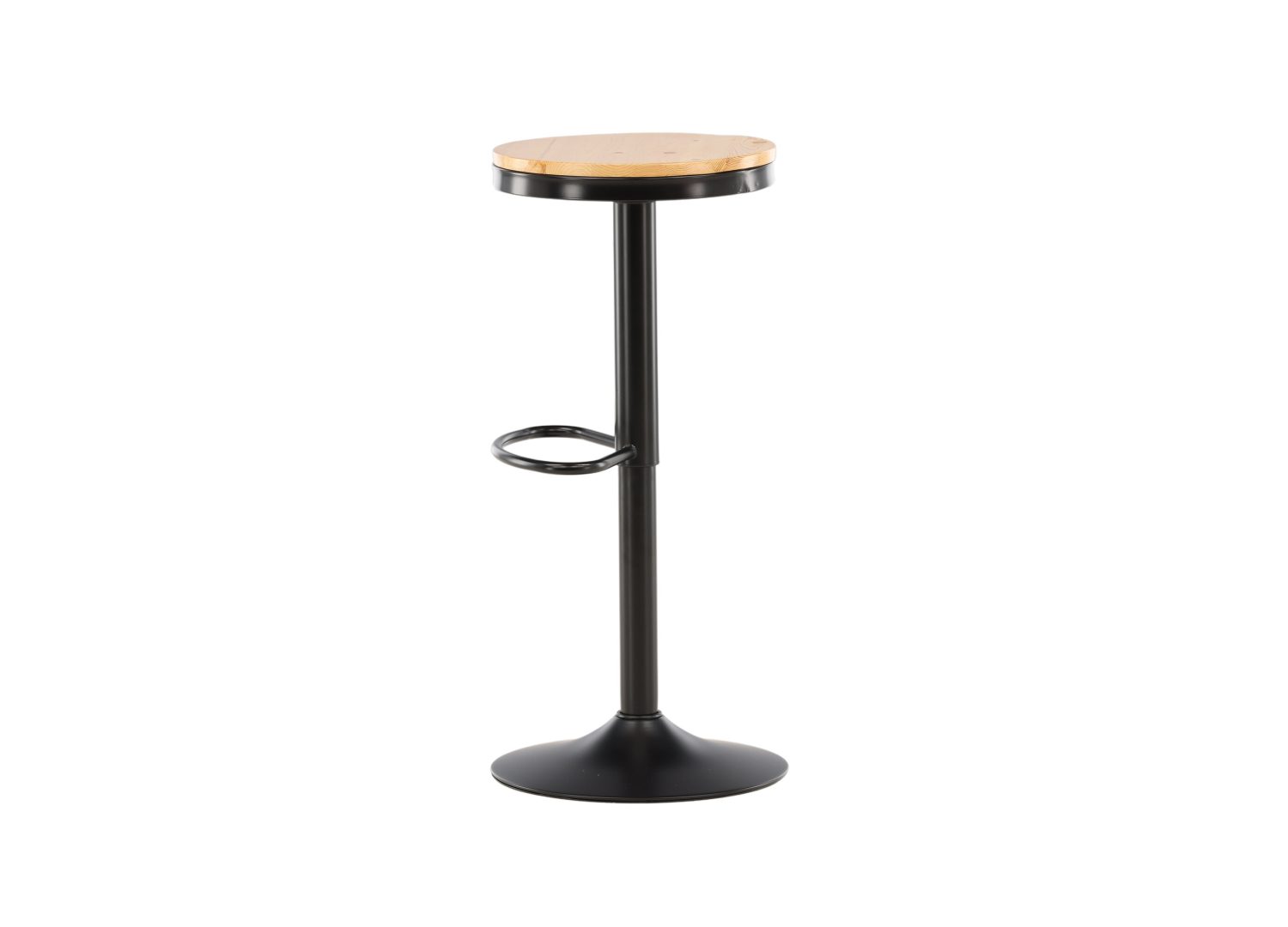 Détail du piètement et du repose-pieds du tabouret Conway