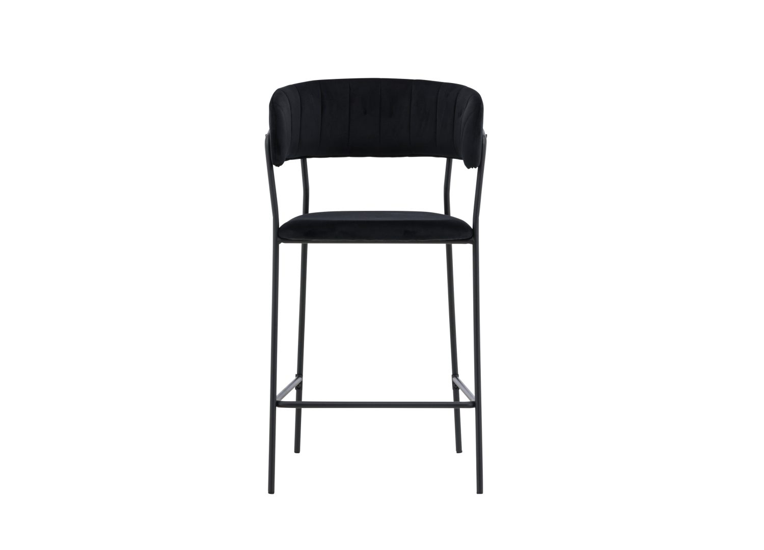 Vue détaillée du tabouret de bar Lui noir