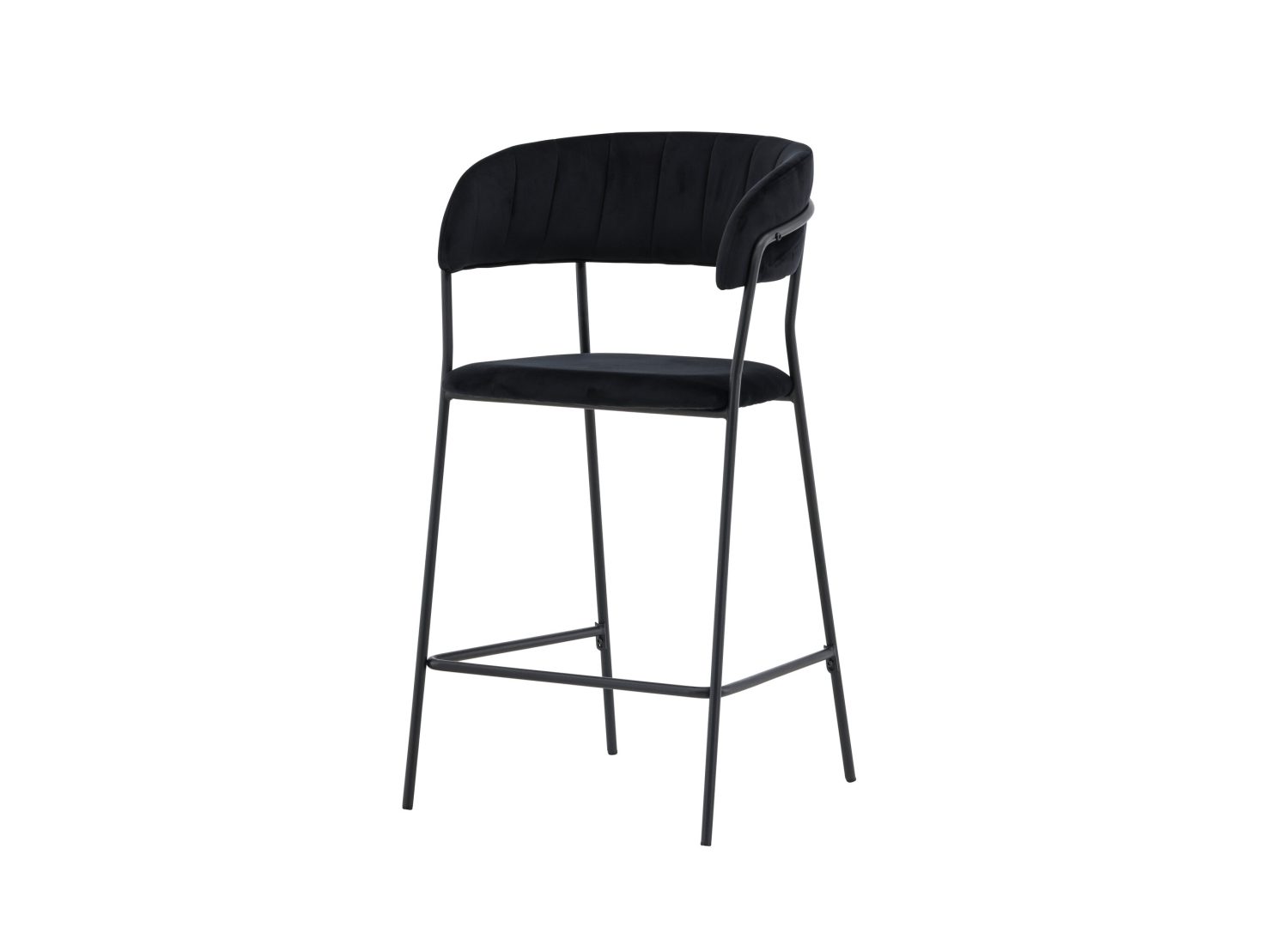 Détail de l'assise du tabouret de bar Lui noir