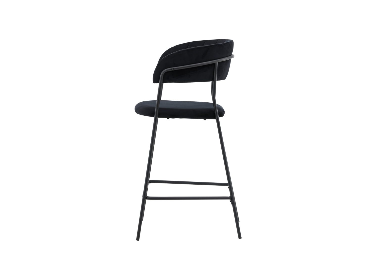 Détail du piètement et du repose-pieds du tabouret Lui