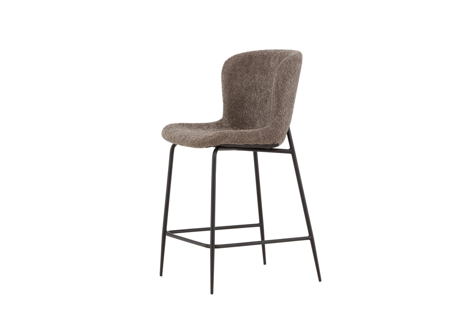 Détail de l'assise du tabouret de bar Modesto marron