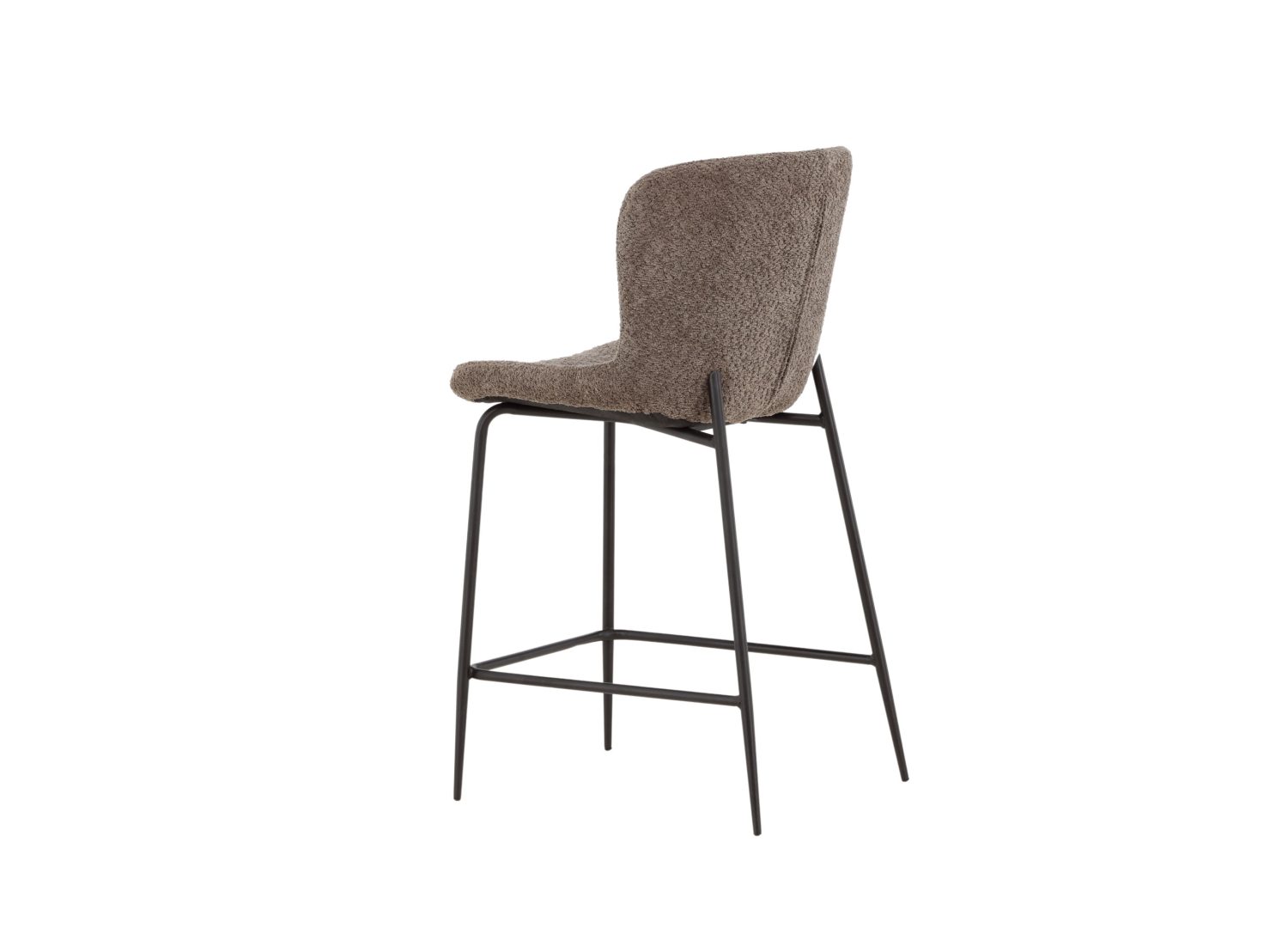 Détail du piètement et du repose-pieds du tabouret Modesto