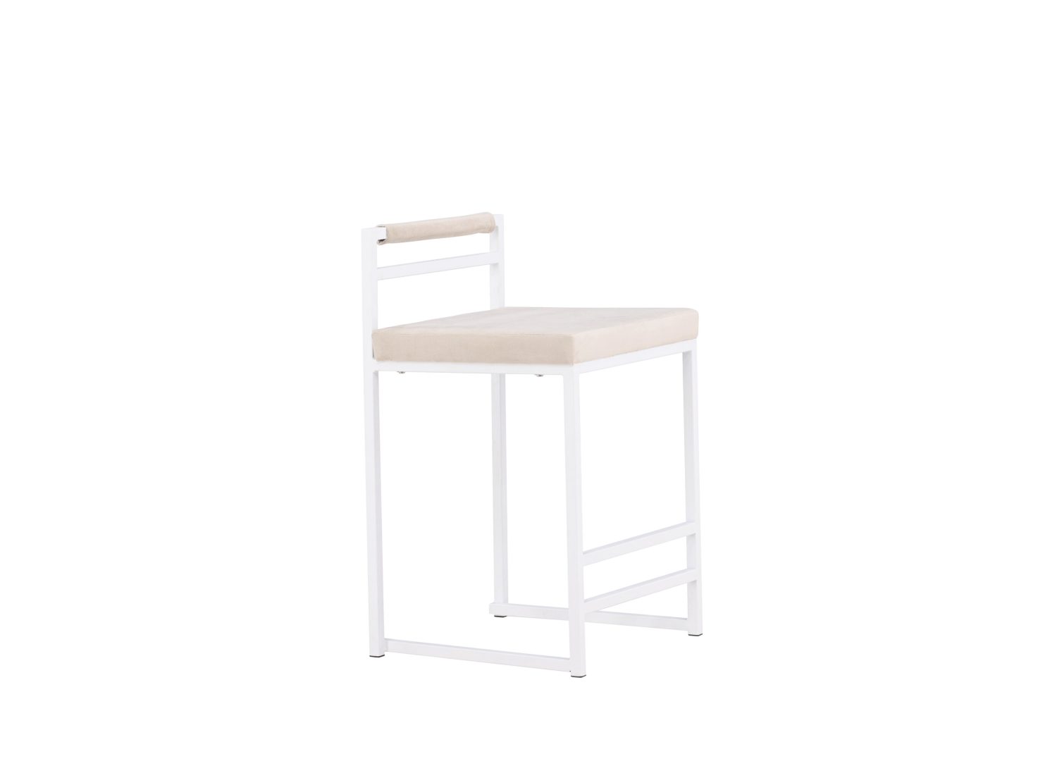 Détail de l'assise du tabouret de bar Opelika beige