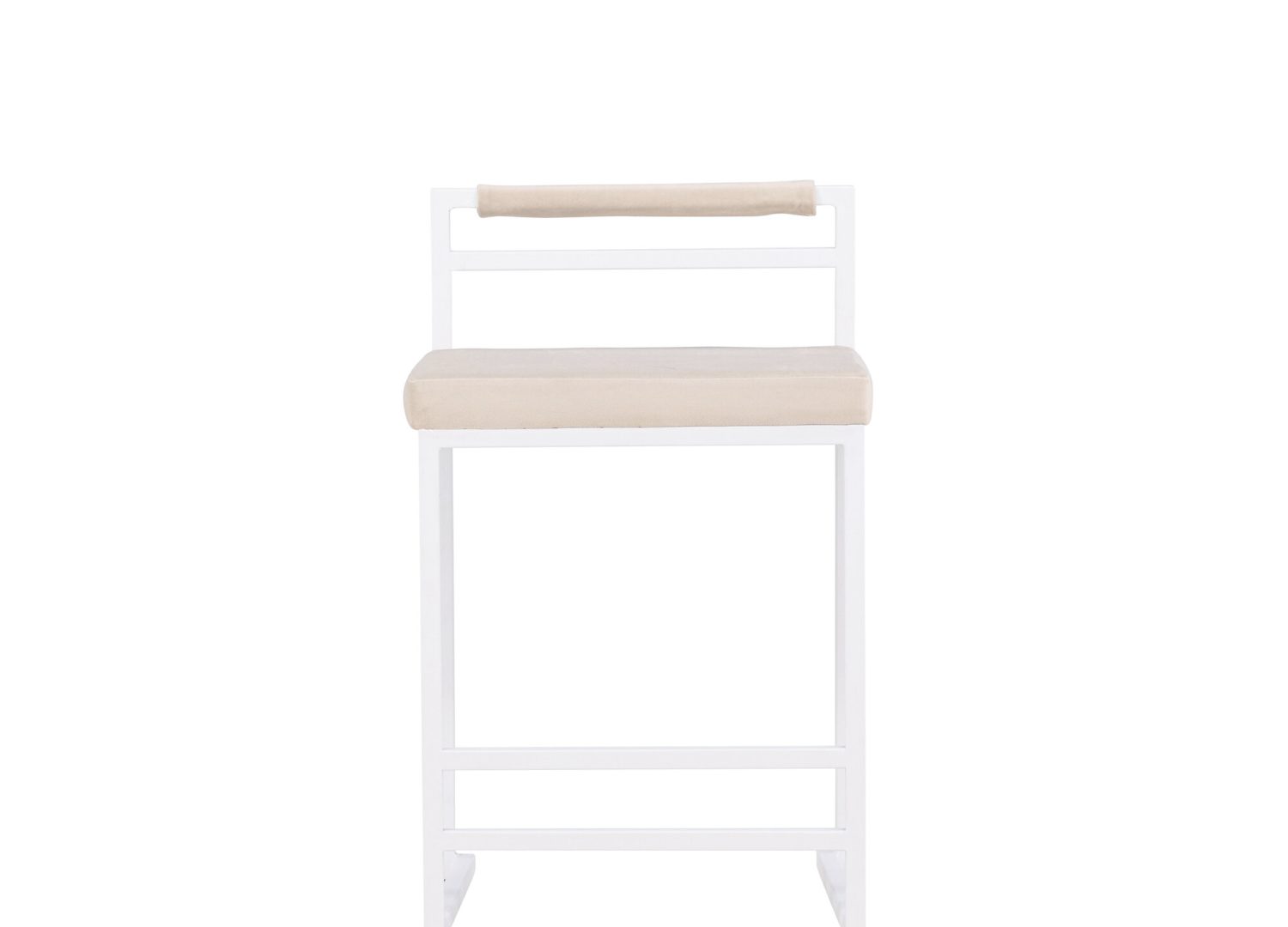 Détail du piètement et du repose-pieds du tabouret Opelika