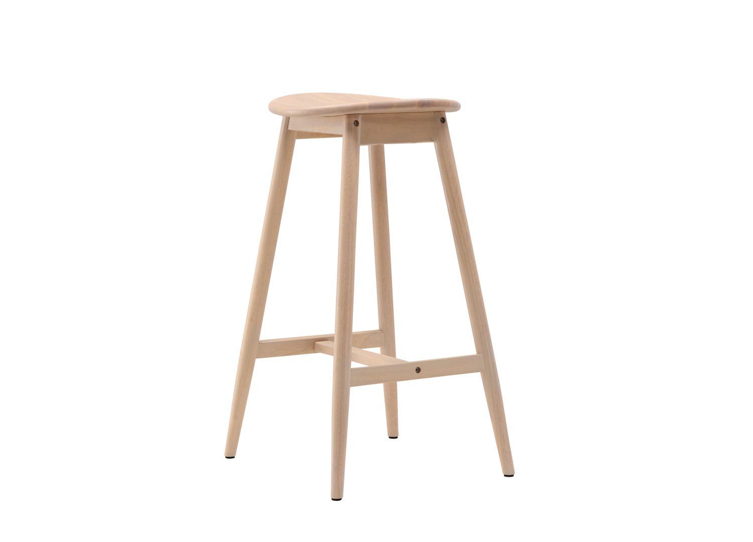 Détail de l'assise du tabouret de bar Orust blanchi