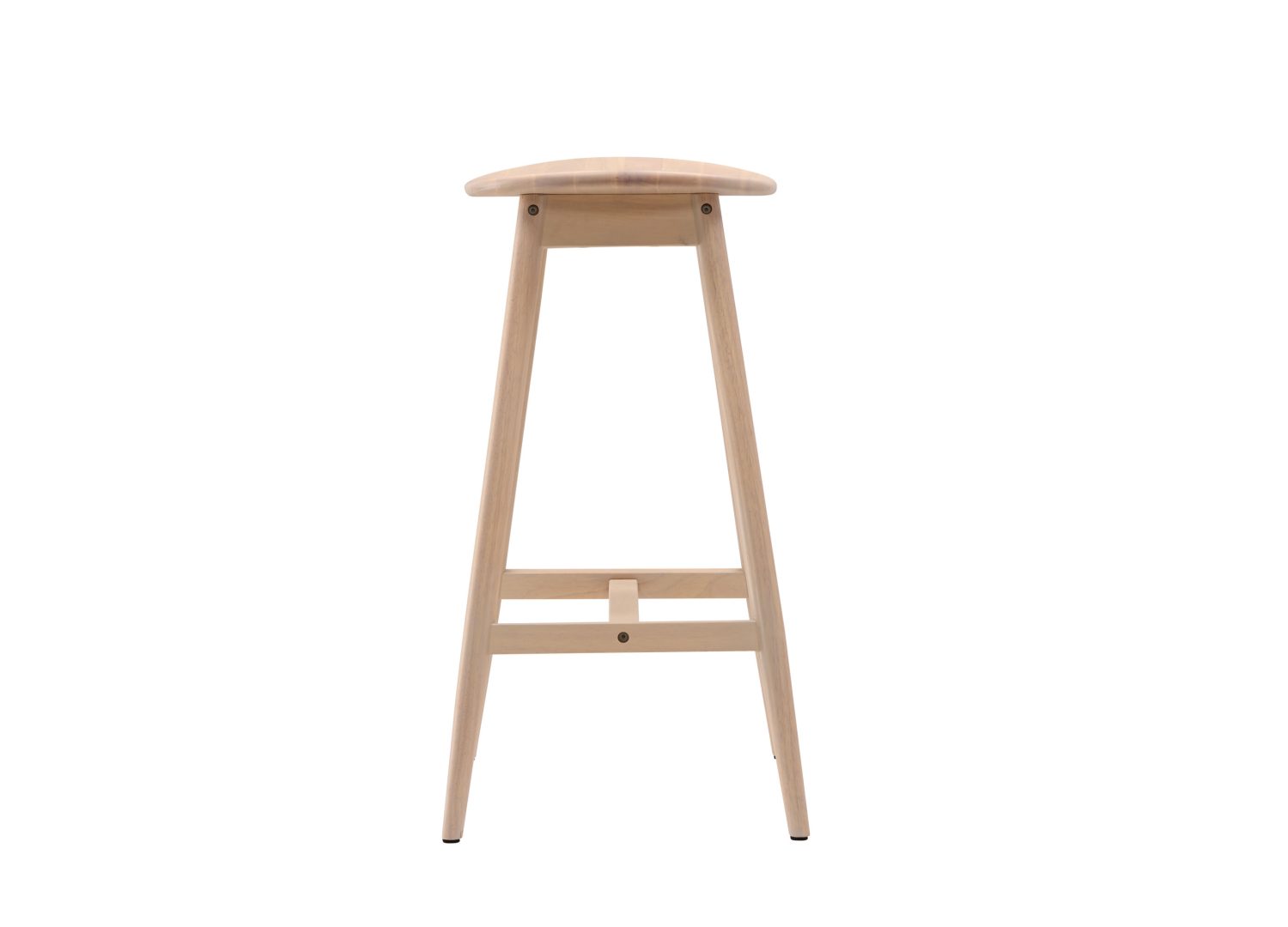 Vue produit du tabouret de bar Orust blanchi