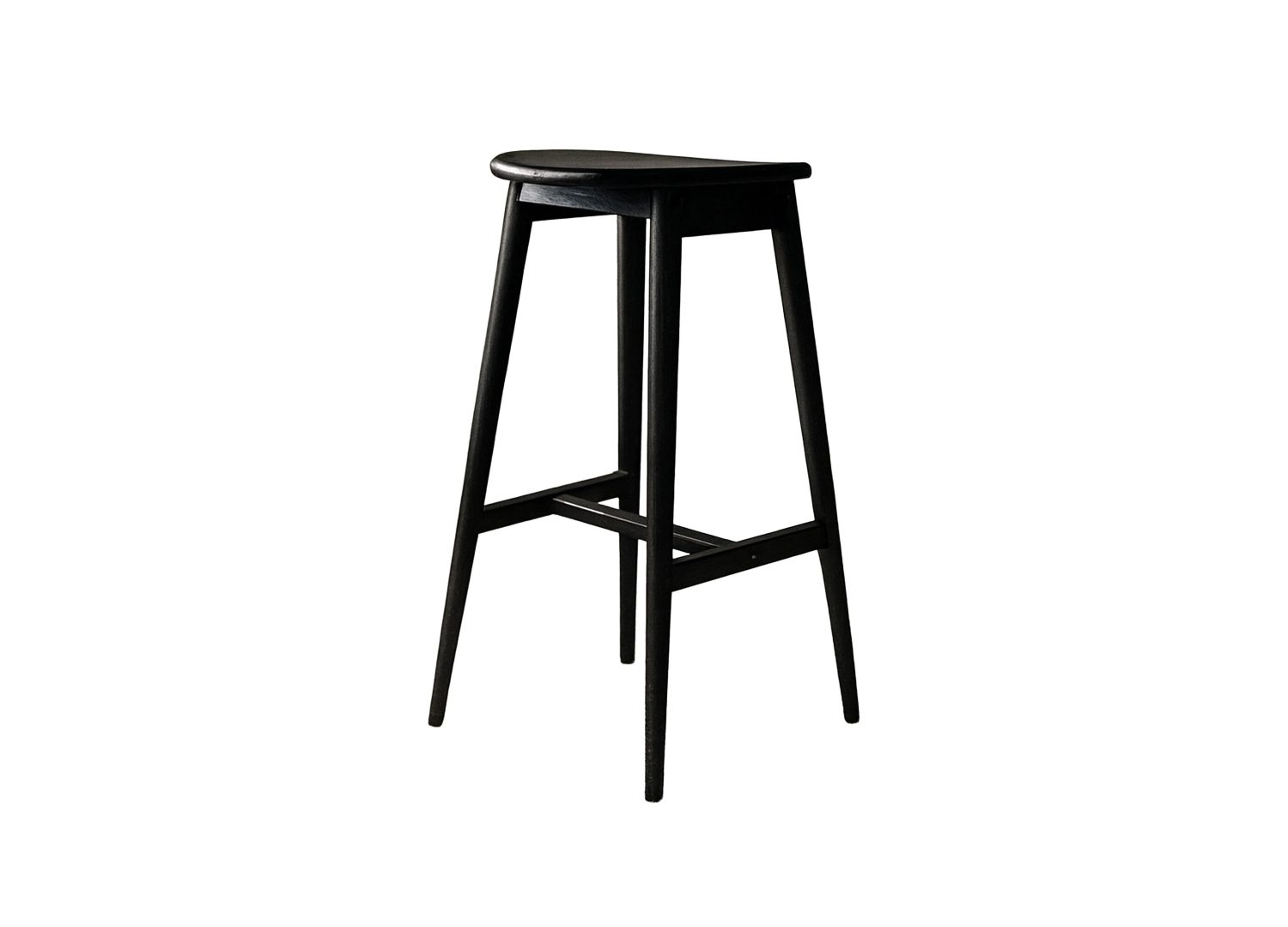 Vue détaillée du tabouret de bar Orust noir