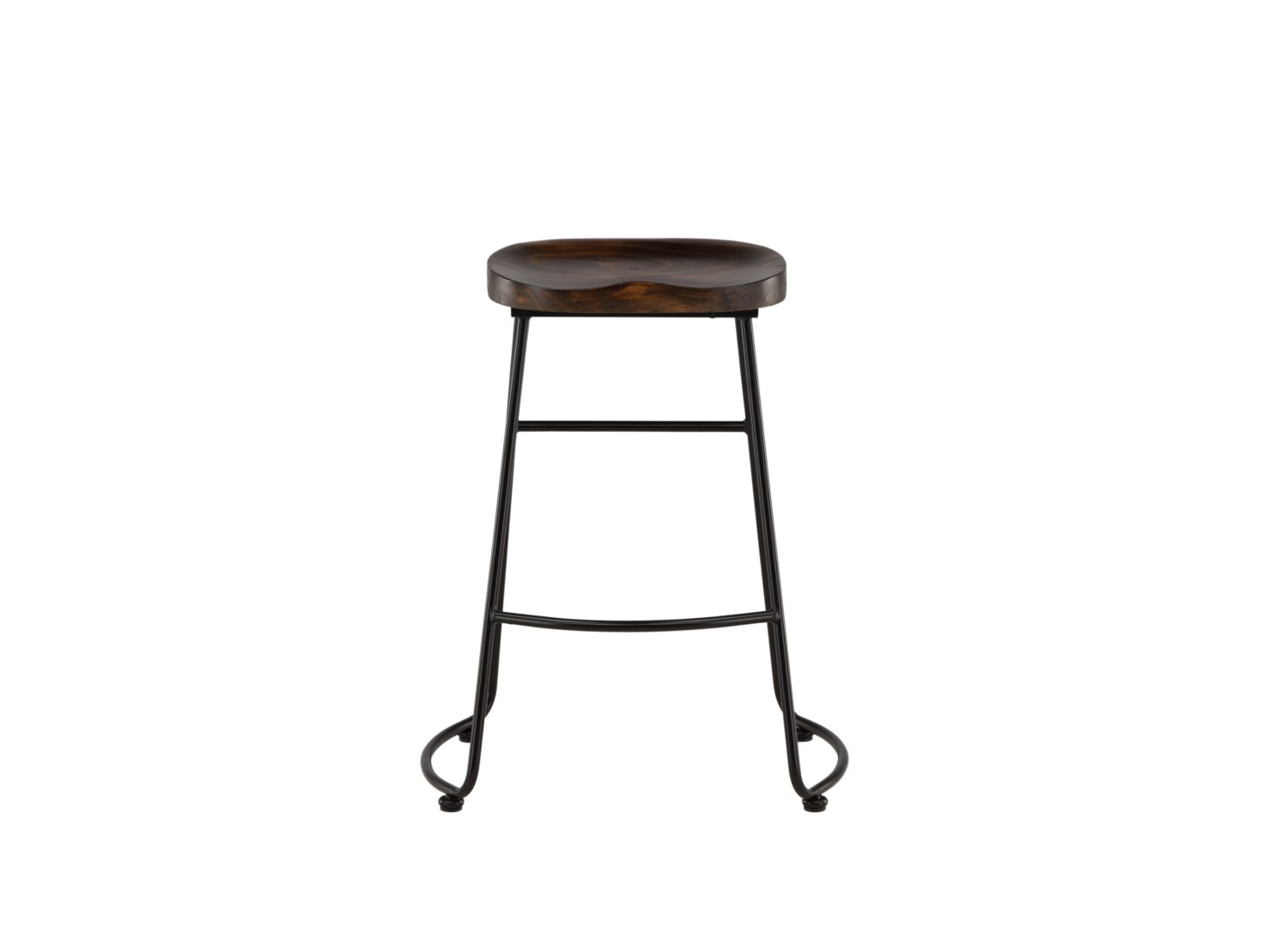 Vue détaillée du tabouret de bar Ozark walnut