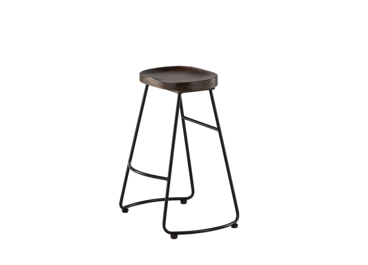 Vue produit du tabouret de bar Ozark walnut