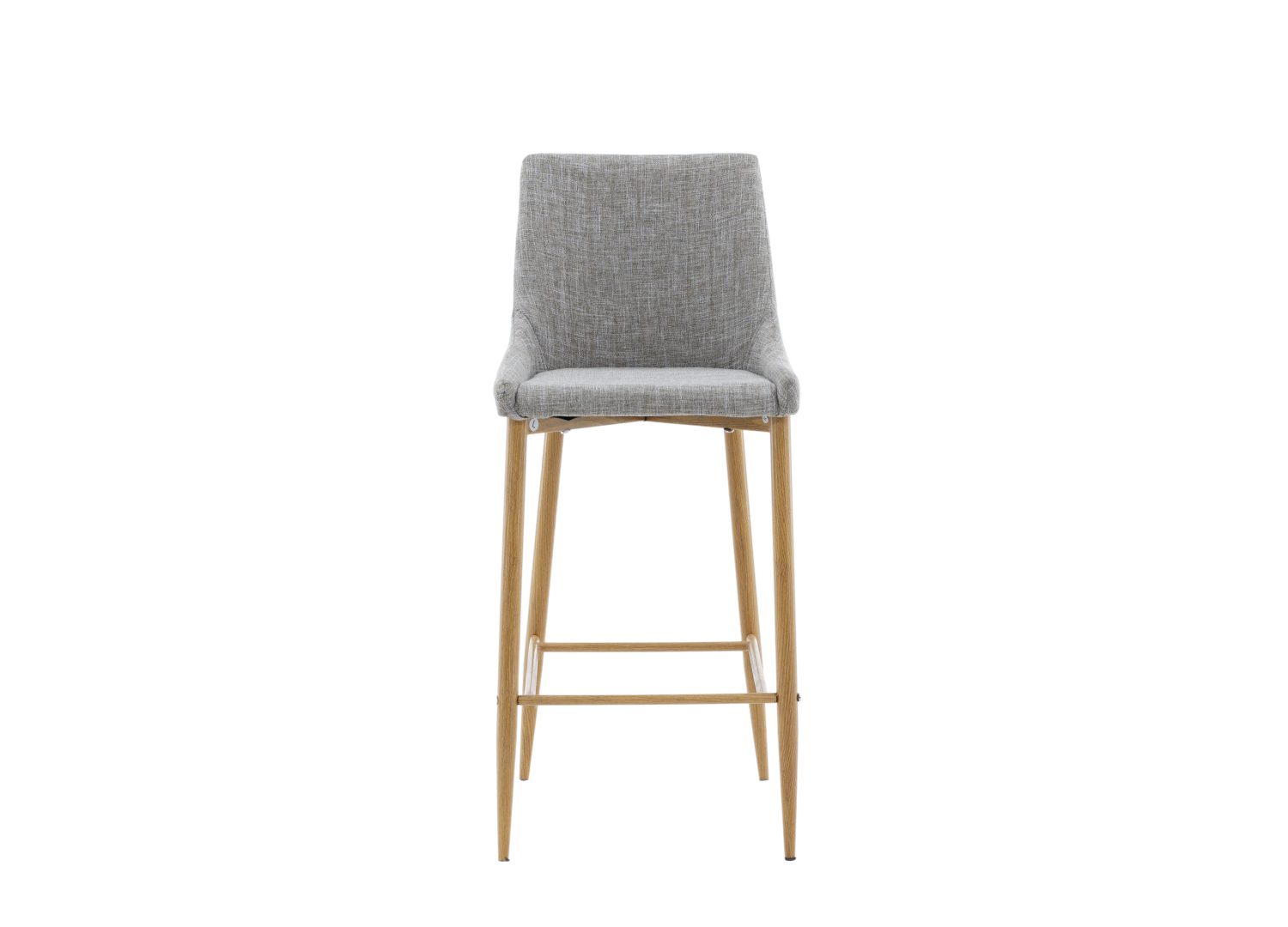 Vue détaillée du tabouret de bar Plaza gris clair