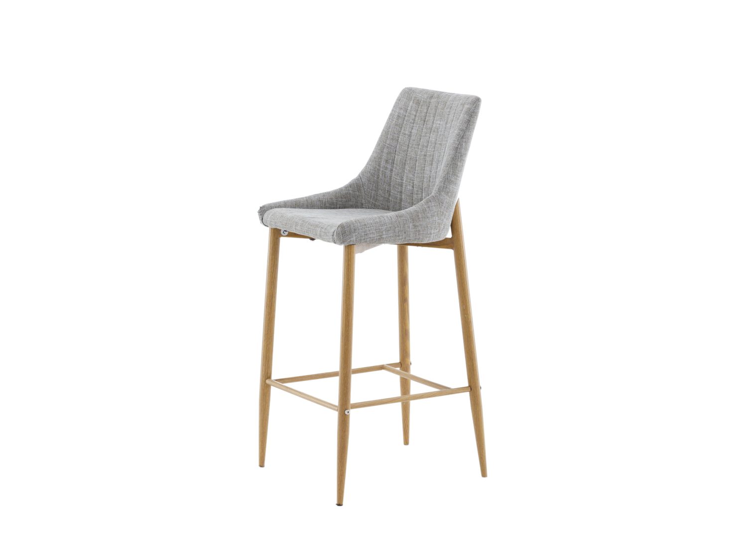 Vue produit du tabouret de bar Plaza gris clair