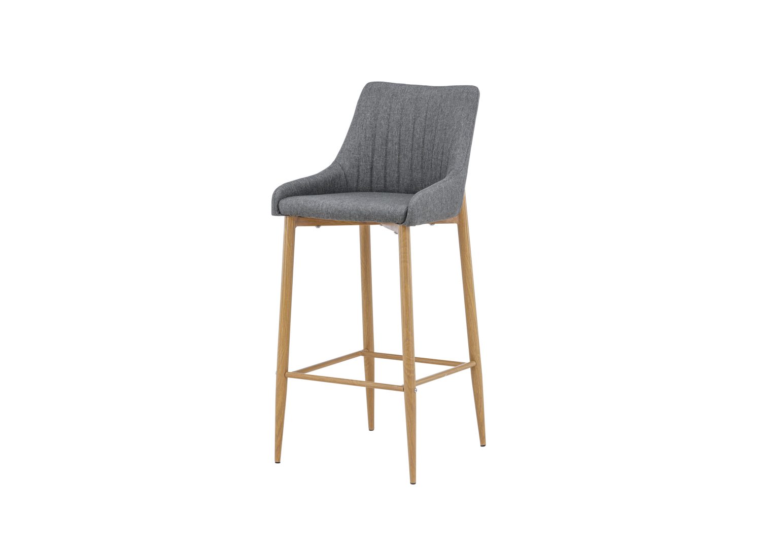 Détail de l'assise du tabouret de bar Plaza gris foncé