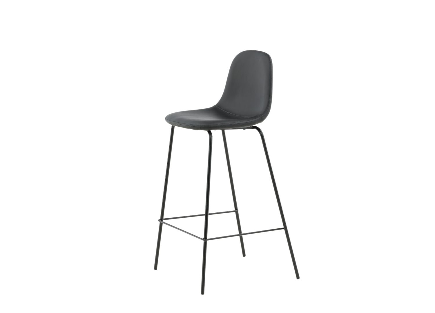 Vue produit du tabouret de bar Polar noir