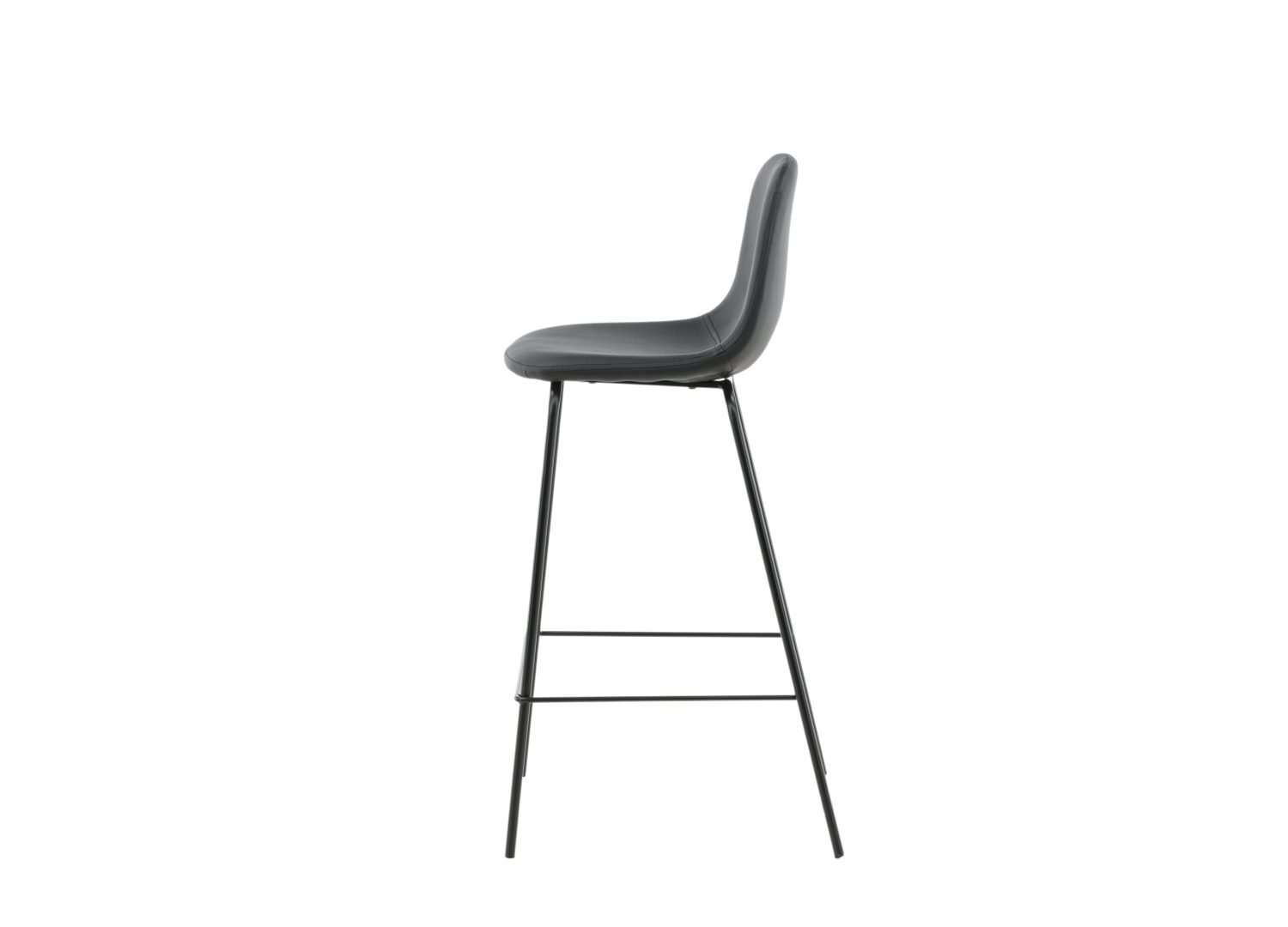 Détail du piètement et du repose-pieds du tabouret Polar
