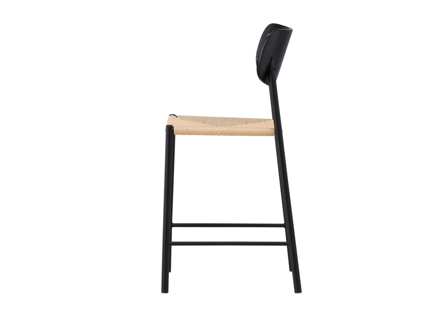 Vue produit du tabouret de bar Polly beige