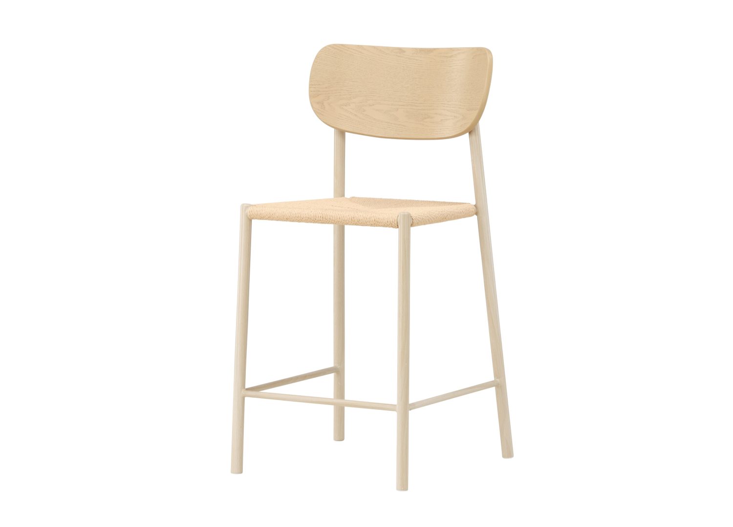 Détail de l'assise du tabouret de bar Polly beige