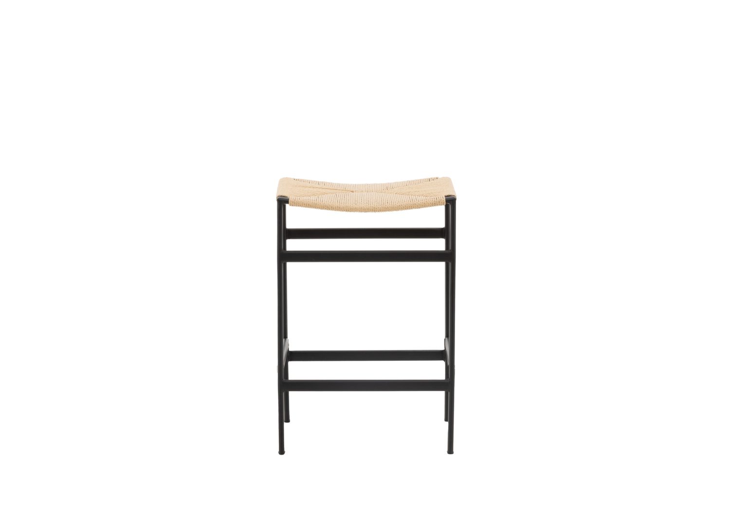 Vue détaillée du tabouret de bar Polly naturel