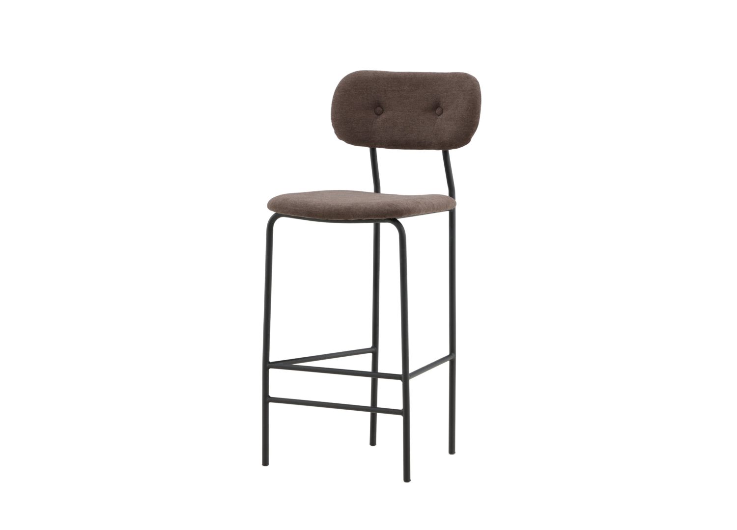 Détail de l'assise du tabouret de bar Ralf marron