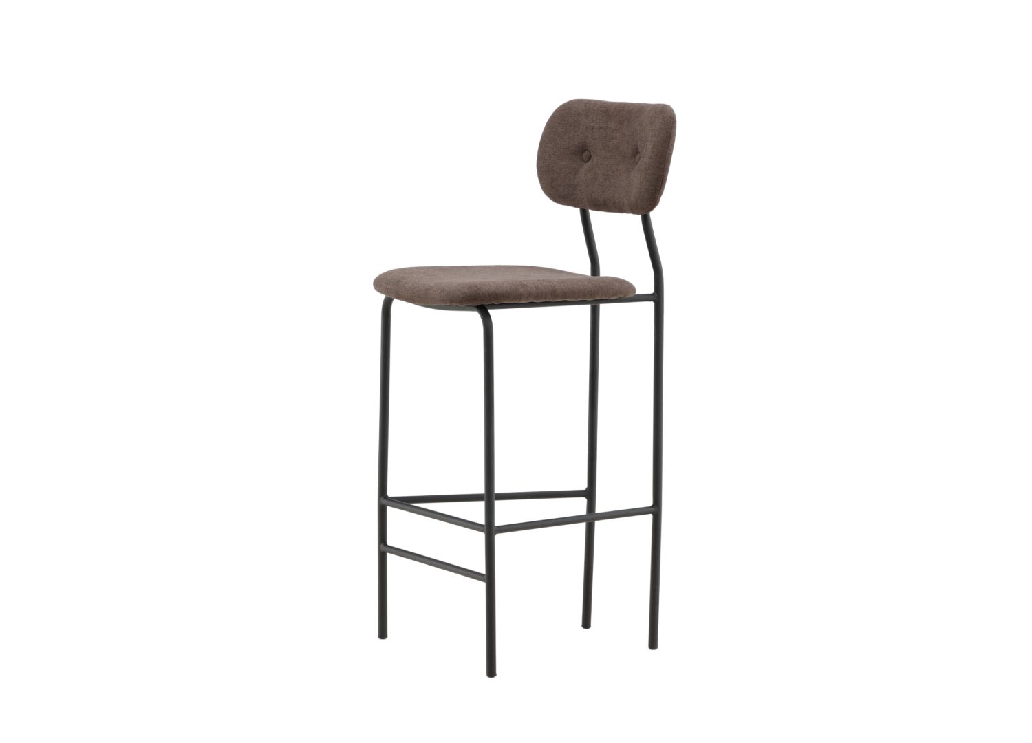 Vue produit du tabouret de bar Ralf marron